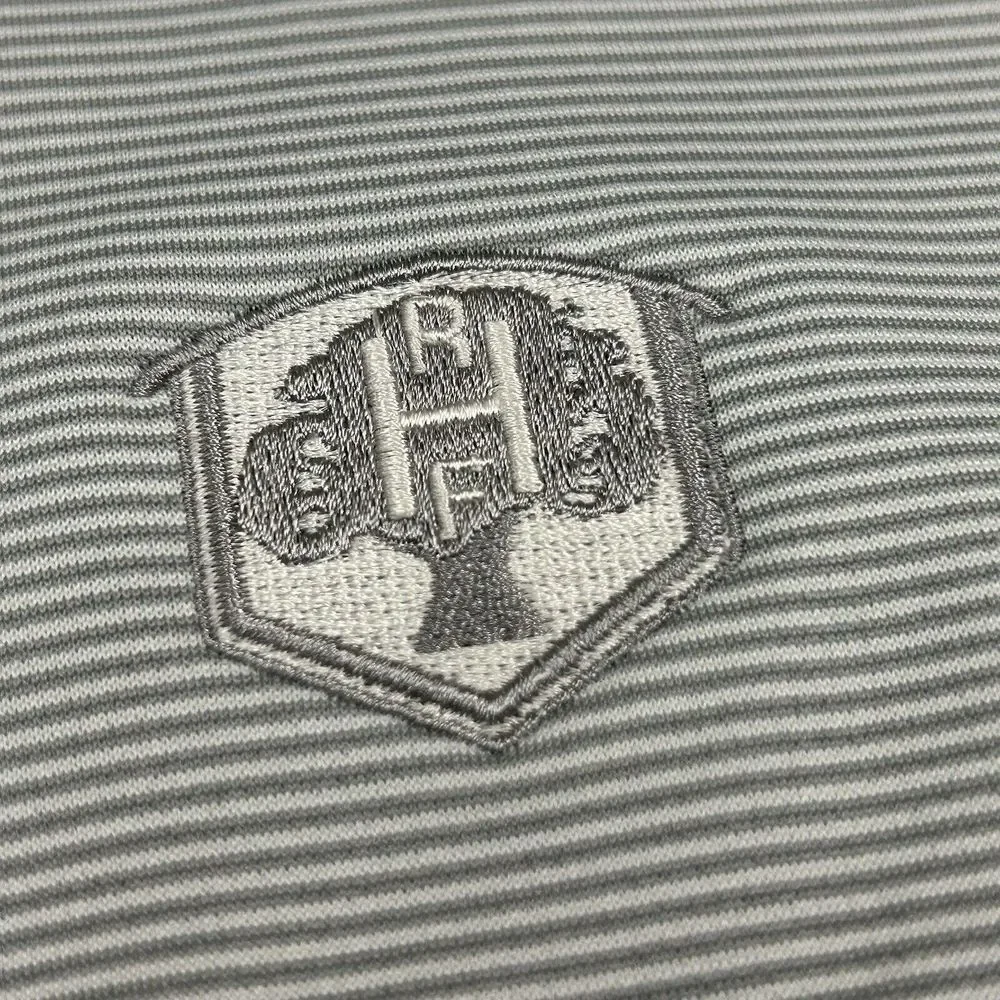Holderness & Bourne Men’s Gray Striped Quarter-Zip Pullover